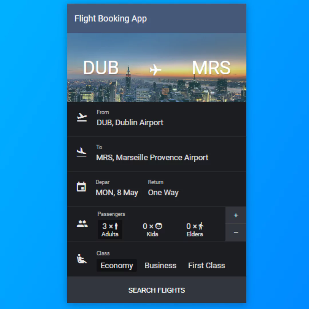 Develop a Flight Booking App Using HTML, CSS, and JavaScript (Source Code)